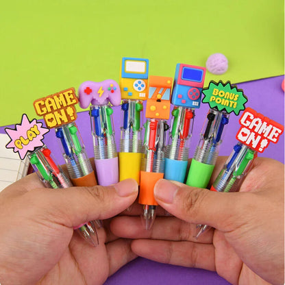 Back To School Novelty Gaming Theme Ballpoint Pen Collection Multi Ink Pens for Gift & Stationery