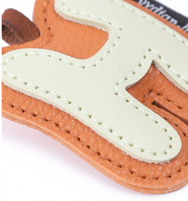 PU Leather 3D Letter A-Z Keychain, Bag & Backpack Charm