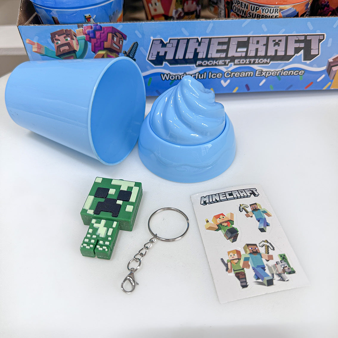 Ice Cream Cone Keychain Blind Box Set – 12-Piece Full Box Cartoon Surprise Series