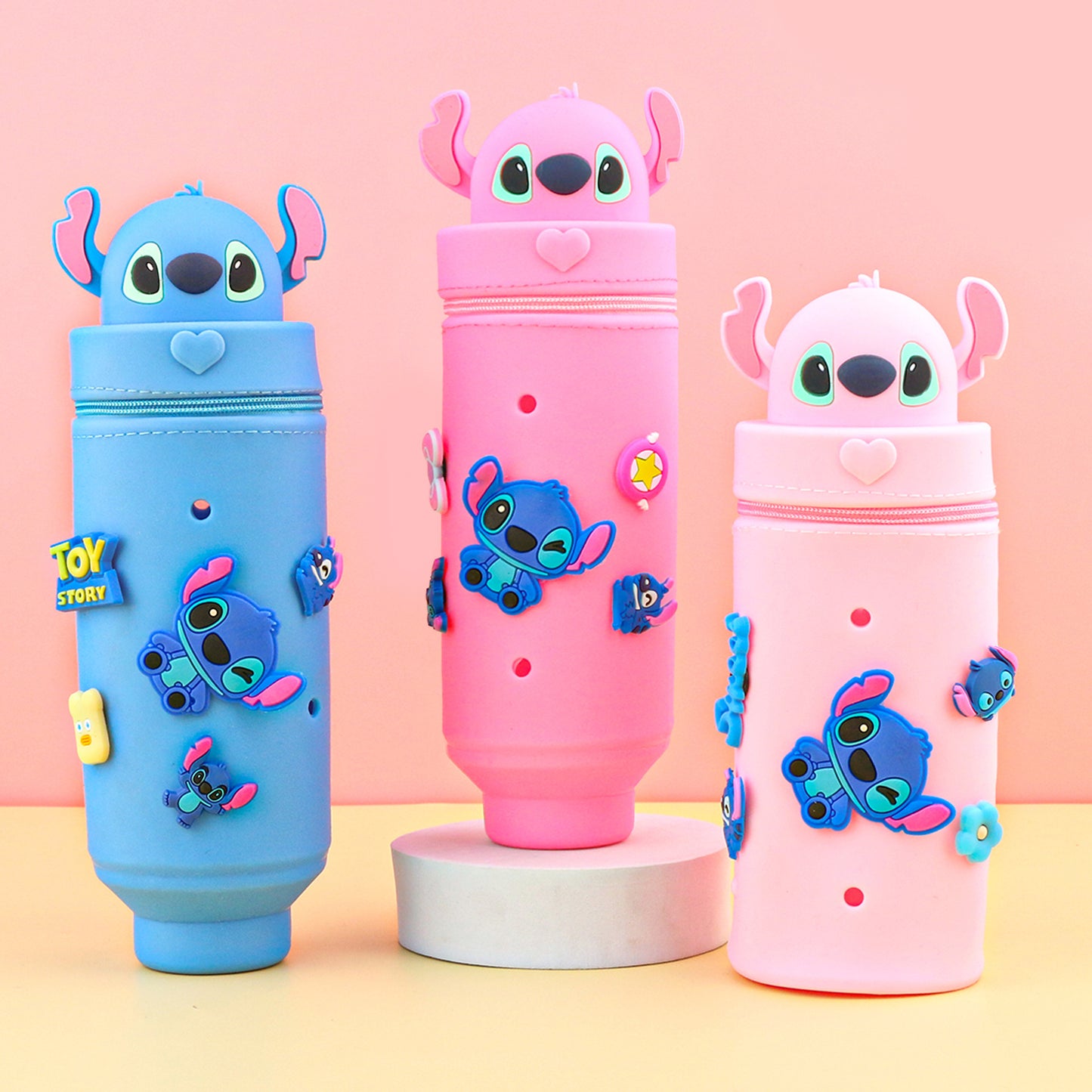 Cartoon Character Silicone Pencil Case & Desk Organizer for Kids and Students