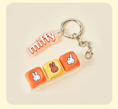Rabbit Pop Button Keycap Charm Keychain Blind Box Decompression Fidget Toy Set