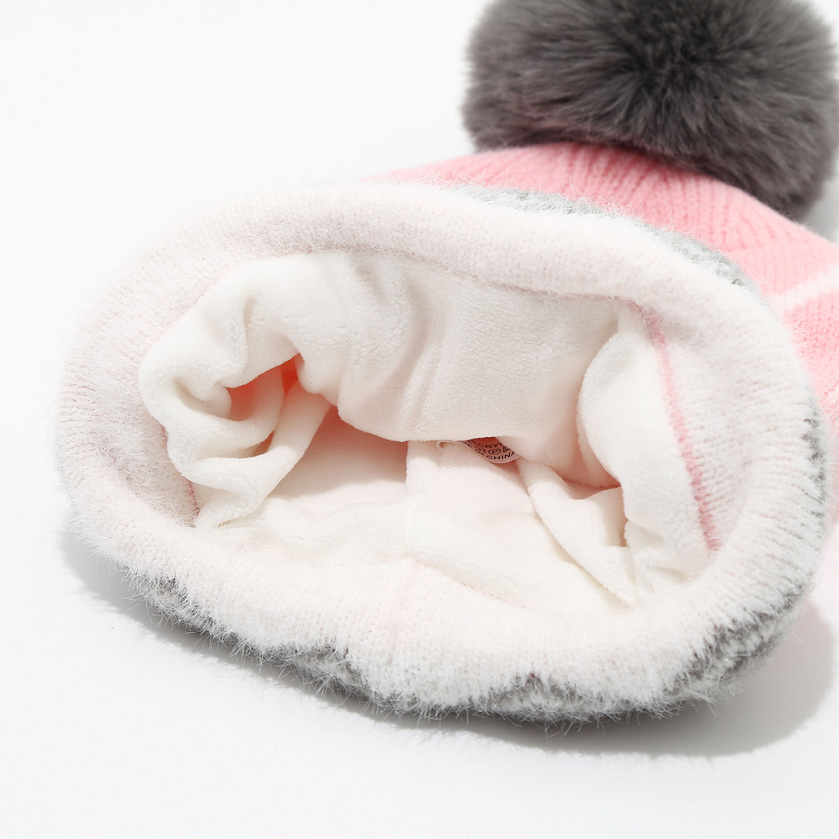 Kids’ Winter Hat, Scarf & Gloves 3-Piece Set – Pom-Pom Knit Beanie with Reindeer & Snowflake Patterns for Boys & Girls