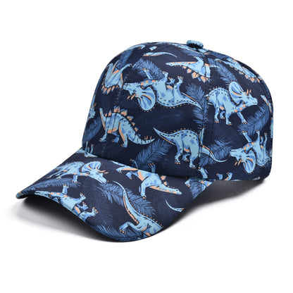 Kids Boy's Dino Print Baseball Cap Cotton Hat