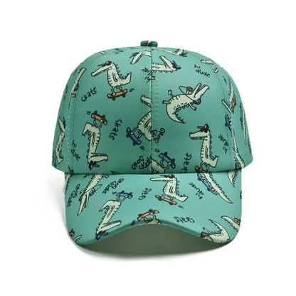 Kids Boy's Dino Print Baseball Cap Cotton Hat