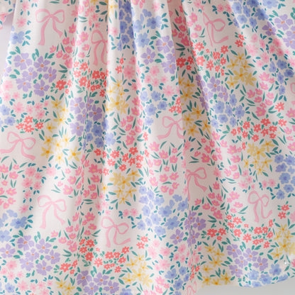 Spring Summer Floral Custom Name Smocked Embroidered Collection