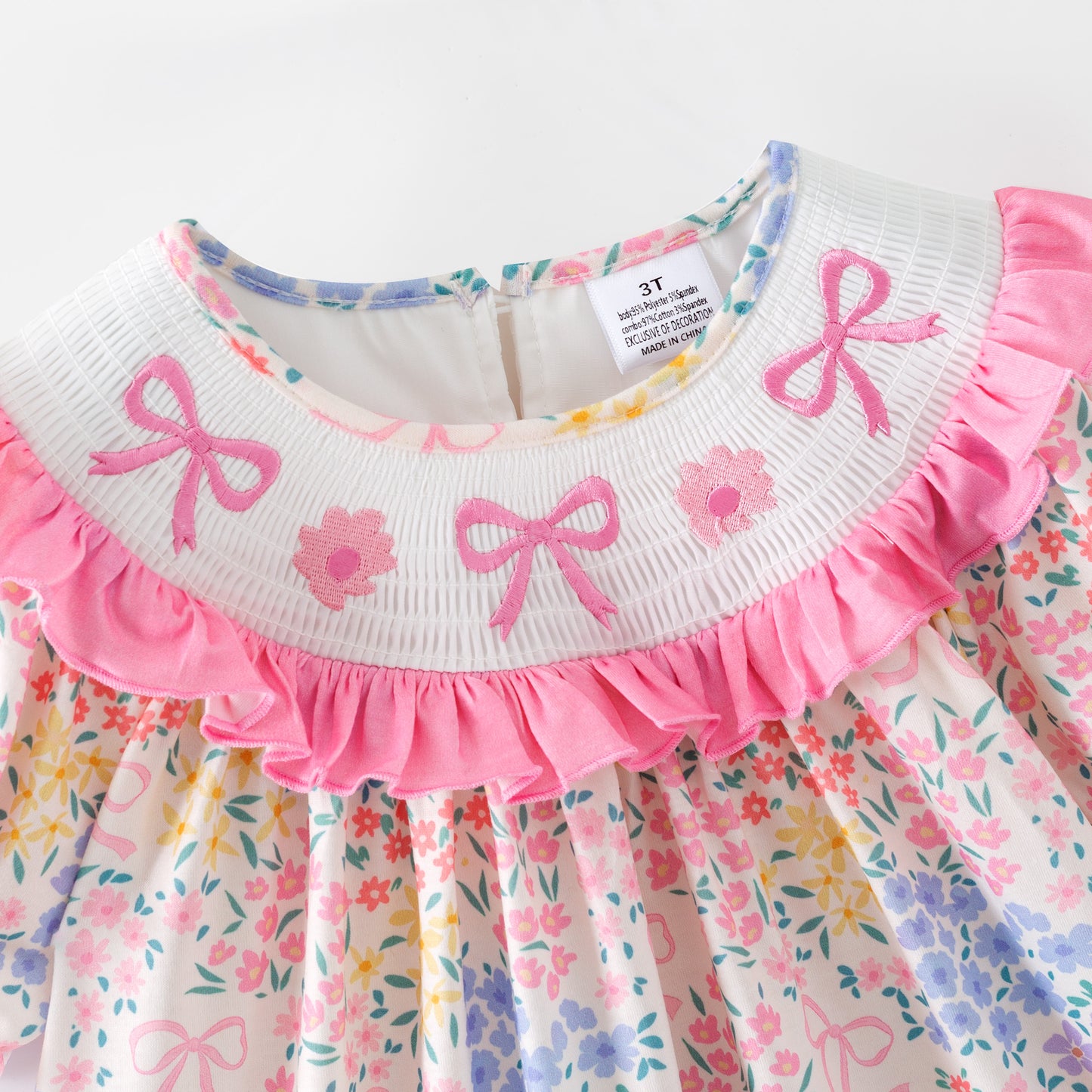 Spring Summer Floral Custom Name Smocked Embroidered Collection