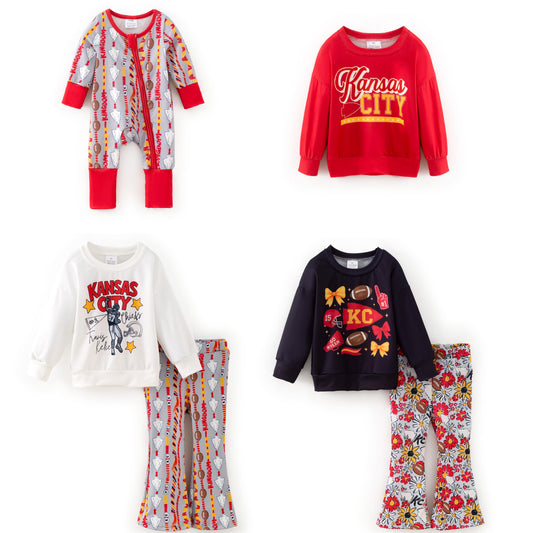 Kids Fall Kansas City Print Sibling Outfit Clothes