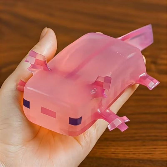 Clear Axolotl Squishy Soft Squeeze Stress Relief Fidget Toy