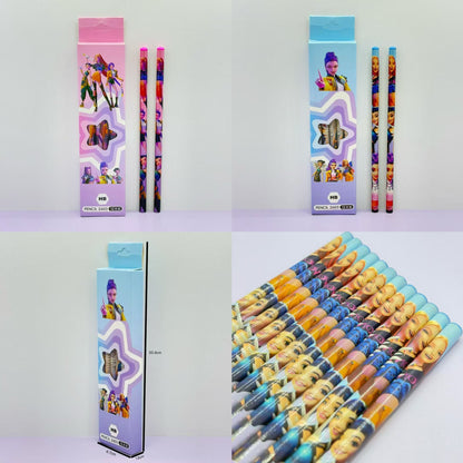 K-Pop Demon Hunter 2B Pencil Set Boxed 12-Pack Creative Merch Stationery