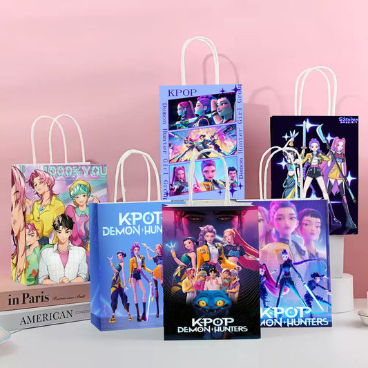 K-pop Demon Hunter Themed Gift Bag Party Favor Paper Bag Birthday & Holiday Packaging