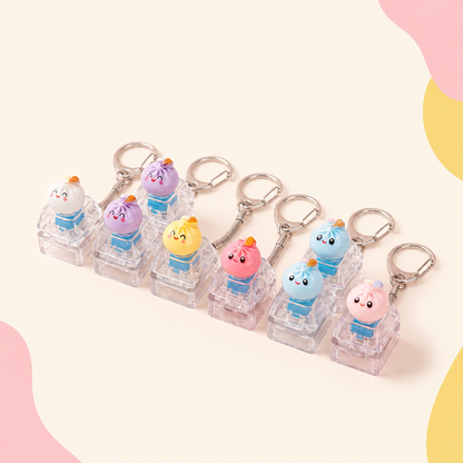 Mini Dumpling Fidget Charm Keychain Pop Fun Stress Sensory Toy Relief Accessory