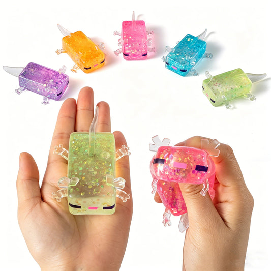 Cute Colorful Axolotl Squishy Soft Squeeze Stress Relief Fidget Toy