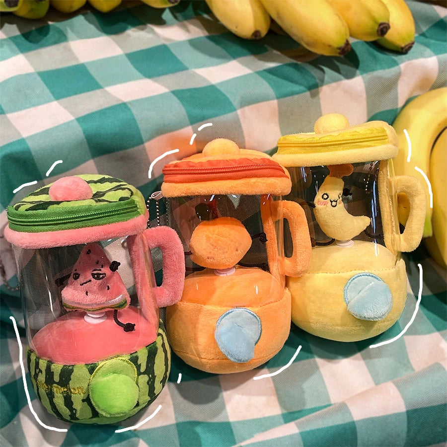 Creative Fruit Juicer Doll Plush Toy, Pull-String Spinning Rotating Fun Stuffed Plush Toy