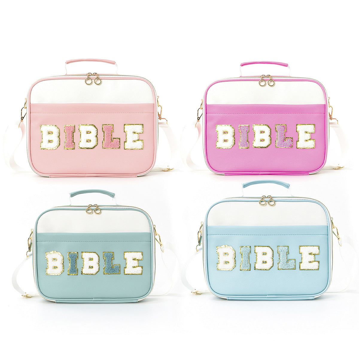 Bible Chenille Letter Tote Bag Large Capacity Shoulder Bag