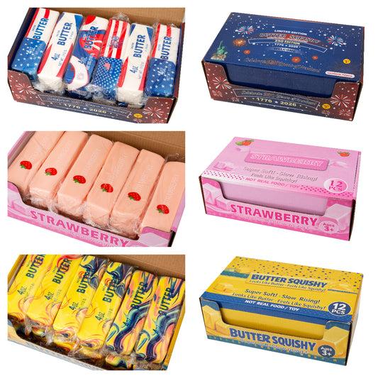 Butter Stick Squishy Toy Box Set Slow Rising Stress Relief (12PCS)