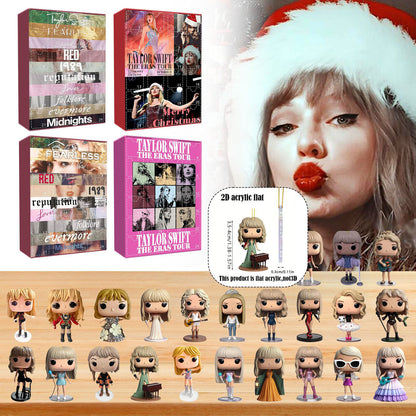 Christmas 2025 Taylor Swift Advent Calendar Blind Box Q-Version Acrylic Figures Set 24Pcs