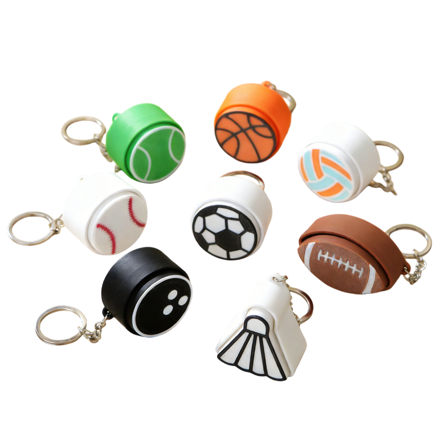 3D Printed Clicker Ball Keychain Stress Relief Fidget Pendant