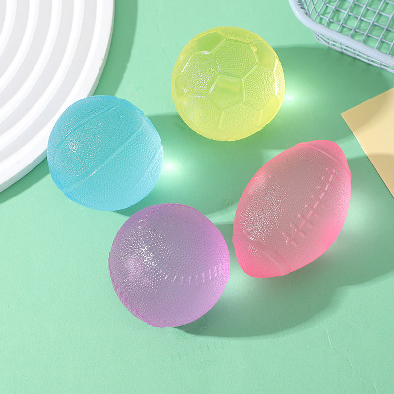 Semi-Transparent Squishy Stress Ball – Slow Rising Squeeze Toy for Anxiety Relief
