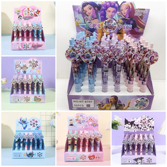 Spinner Top Gel Pens – Fun Rotating Design, Assorted Prints, Smooth Writing