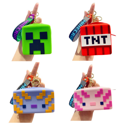Cartoon Silicone Coin Purse Keychain Small Gift
