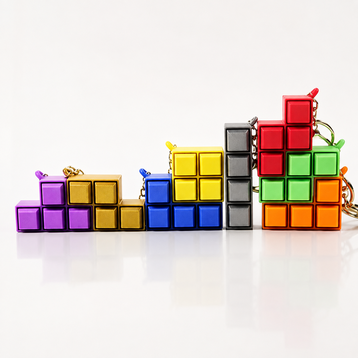 Puzzle Block Fidget Keychain – Press Toy Bag Charm