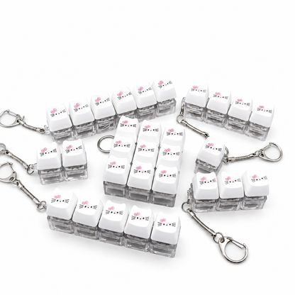 Cat Keycap Fidget Keychain Keyboard Key Popper Stress Relief Toy, Fun Desk Accessory & Gift