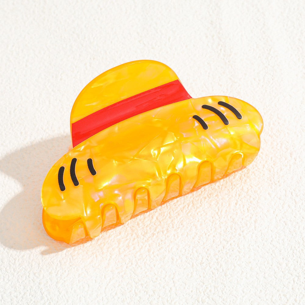 Straw Hat Hair Claw Clip – Quirky Statement Hair Accessory