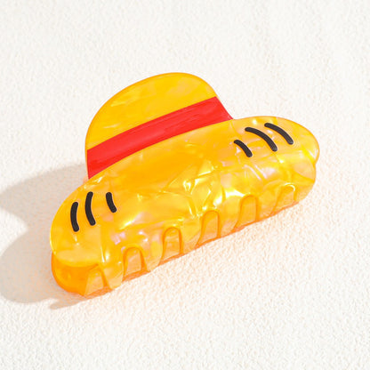 Straw Hat Hair Claw Clip – Quirky Statement Hair Accessory