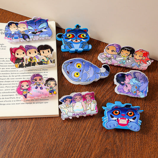 K-Pop Demon Hunters Acrylic Hair Claw Clip for Girls – Trendy Fan Merch Accessory