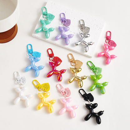 Colorful Resin Balloon Dog Bag Charm Keychain Trendy Acrylic Style Accessory for Bags, Keys & Gifts