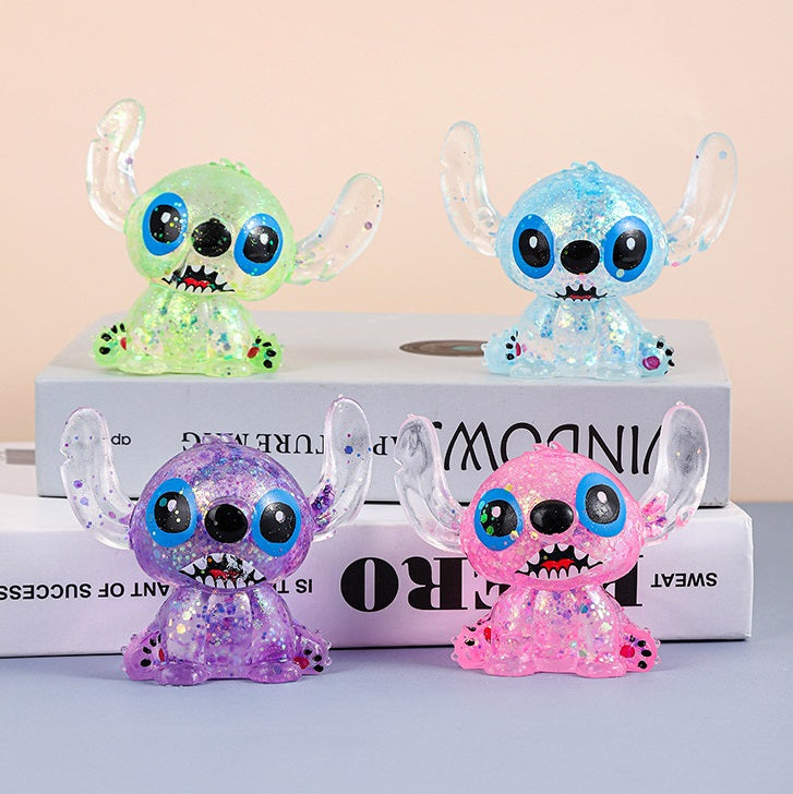 Glitter Cartoon Squishy Slow Rising Stress Relief Squeeze Toy