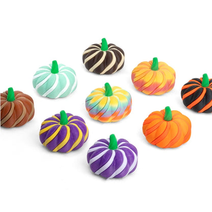 Halloween 3D Printed Spiral Pumpkin Fidget Two-Tone Stress Relief Toy & Fall Decor