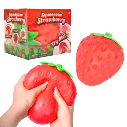 Simulation Jumbo Strawberry Squishy Slow Rising Stress Relief Squeeze Toy Box Set