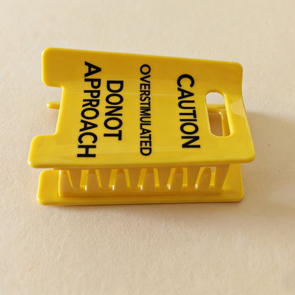 Caution Statement Claw Hair Clip – Oversized Yellow Hair Claw