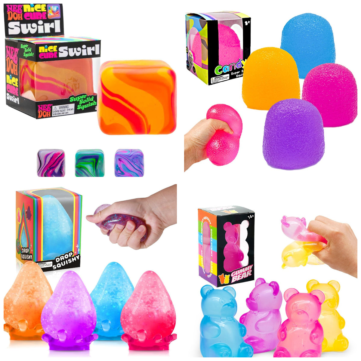 Nice Cube Teardrop Bear Toy Slow Rising Stress Relief Squeeze Toy Boxed Set