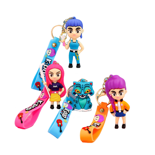 KPOP Demon Hunters Silicone Keychain – Cute Plush-Inspired Bag Charm & Accessory