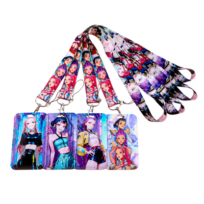 K-POP Demon Hunters Phone Lanyard Polyester Neck Strap ID Badge Holder Card Keychain