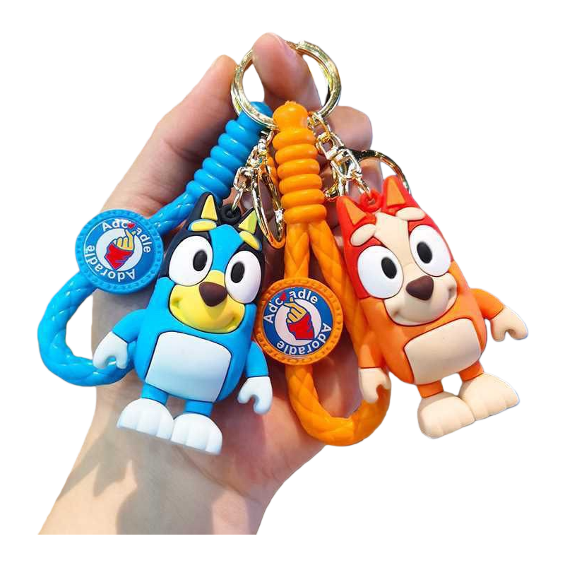 Cartoon Bluey Silicone Keychain Inspired Bag Charm & Accessory