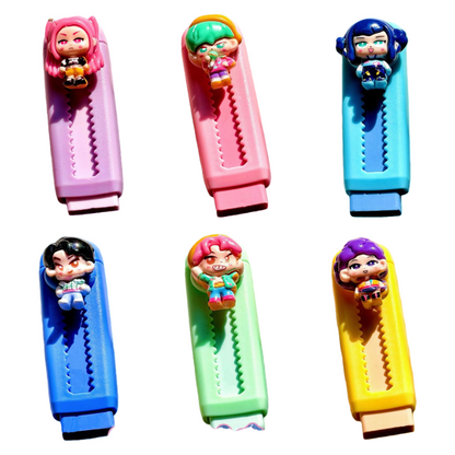 K-POP Demon Hunter Cartoon Slide Eraser Dust-Free School Stationery for Kids & Students
