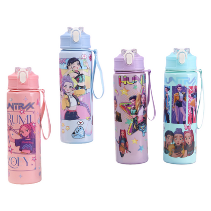 K-POP Demon Hunter Kid’s Straw Water Cup Portable Plastic Drinking Bottle 24Oz