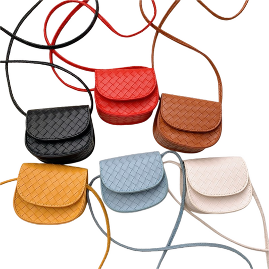 U Mini Woven Crossbody Bag | Cute Trendy Small Shoulder Bag for Kids