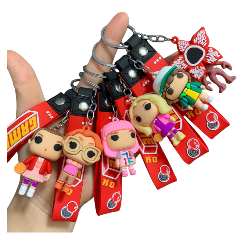 Stranger Things Inspired Monster Plant Silicone Key Chain Figure Bag & Car Key Accessory