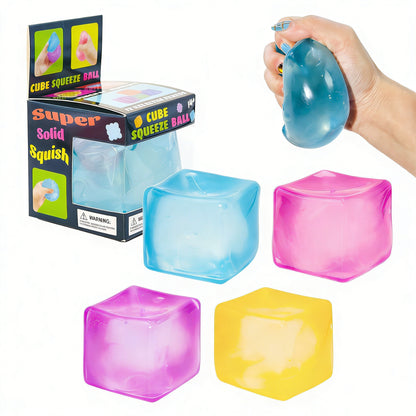 Nice Cube Translucent Colors Slow Rising Stress Relief Squeeze Toy Boxed Set