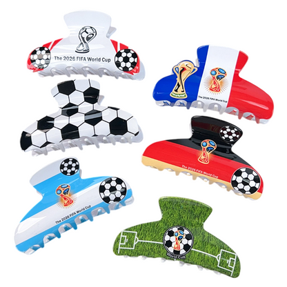2026 World Cup Women’s Hair Claw Clip Soccer Theme Shark Clip Hair Accessory