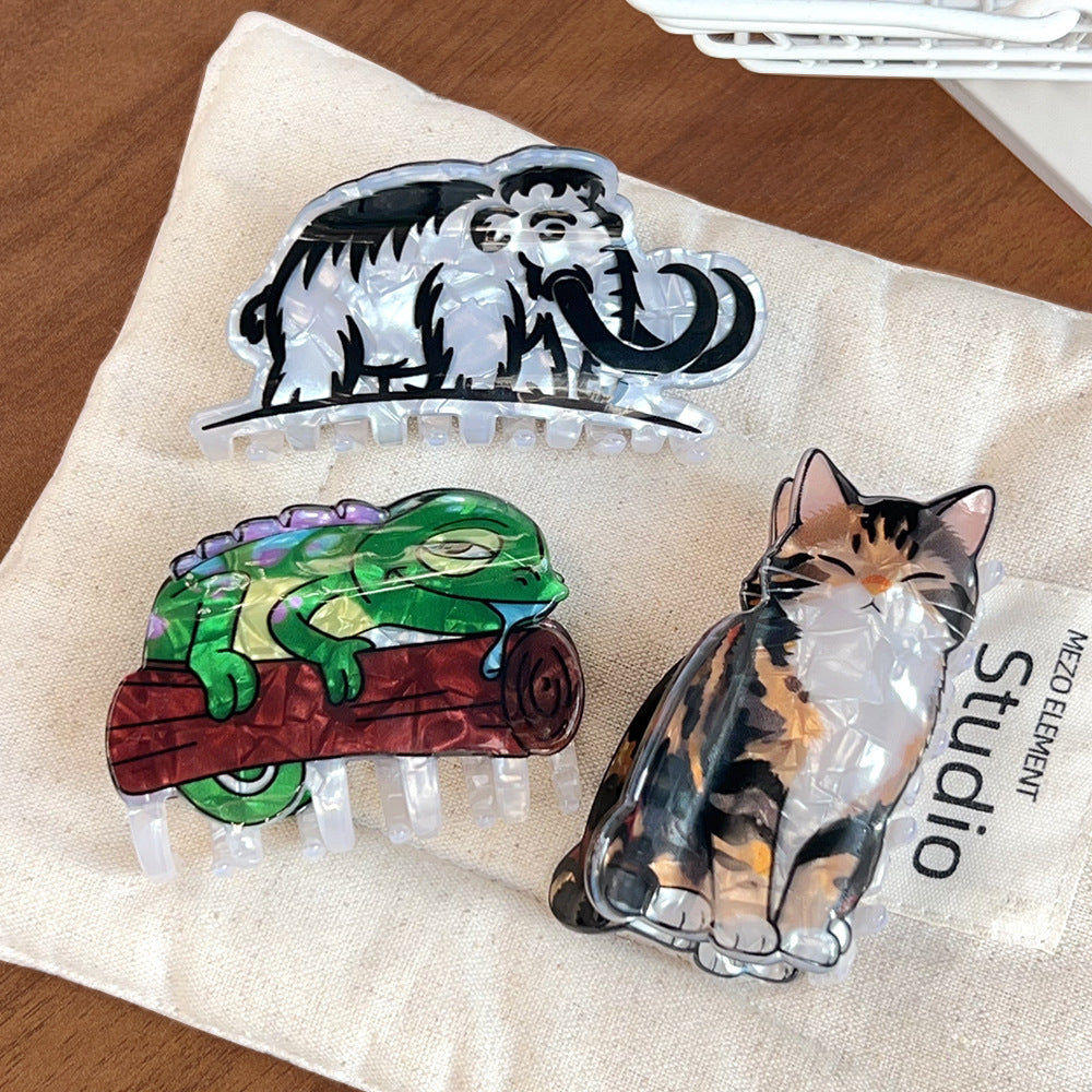 Cute Animal Hair Claw Clips – Cat & Dog Hair Accessories for Women & Girls, Novelty Gift