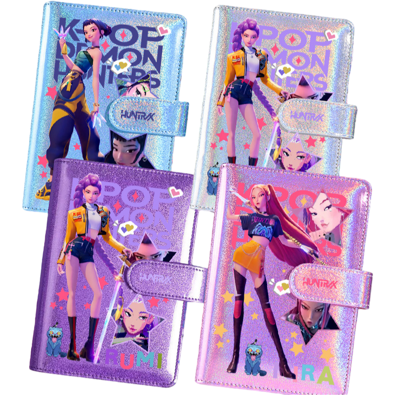 Holographic Cover Demon Hunter Binder Notebook Magnetic Closure Hardcover Journal