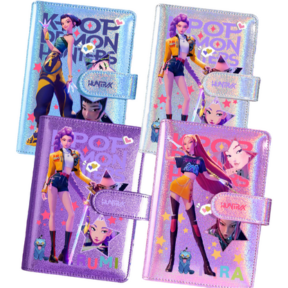 Holographic Cover Demon Hunter Binder Notebook Magnetic Closure Hardcover Journal