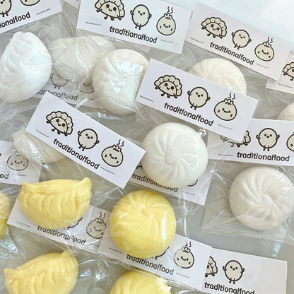 Simulation Steamed Buns Dumplings Squishy Bagged Slow Rising Stress Relief Squeeze Toy