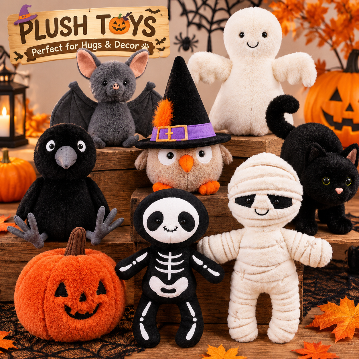 Halloween Plush Toy Collection Soft Stuffed Plush Decor & Gifts