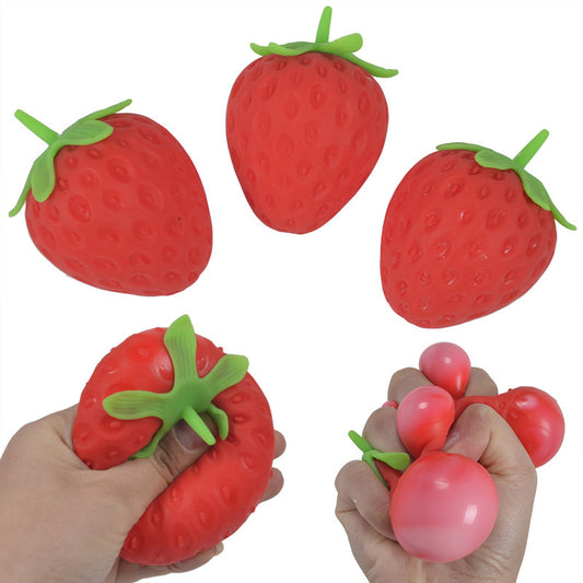 Simulation Strawberry Squishy Toy Slow Rising Stress Relief Squeeze Toy